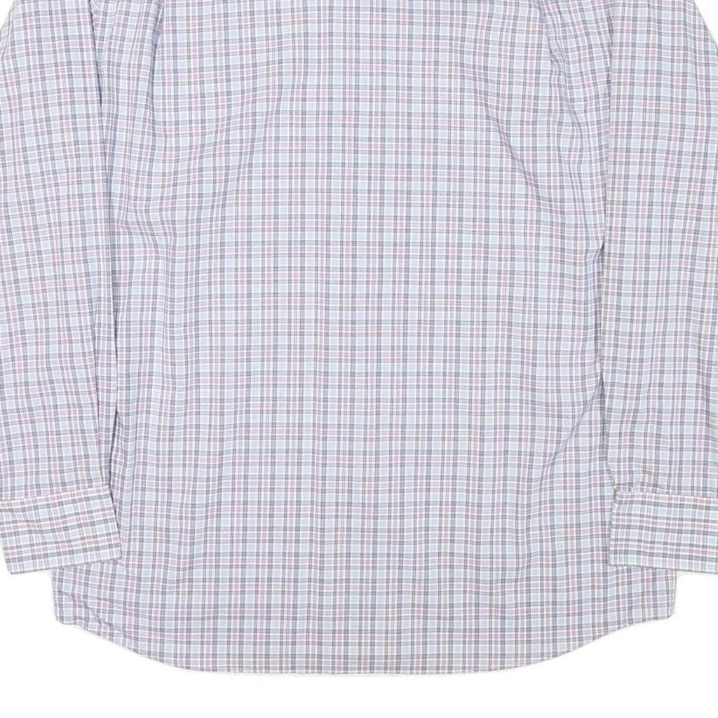 TOMMY HILFIGER Mens White & Pink Check Shirt M Classic Fit Button-Down Collar