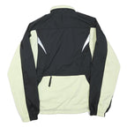 NIKE Womens Black & Cream Zip Jacket M Polyester Blend Plain Lightweight