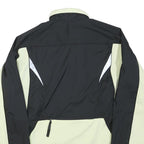 NIKE Womens Black & Cream Zip Jacket M Polyester Blend Plain Lightweight