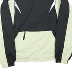NIKE Womens Black & Cream Zip Jacket M Polyester Blend Plain Lightweight