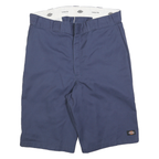 DICKIES Mens Shorts Blue Casual L W36 Loose Fit Cotton Blend Workwear