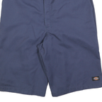 DICKIES Mens Shorts Blue Casual L W36 Loose Fit Cotton Blend Workwear