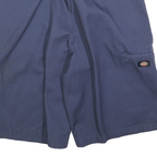 DICKIES Mens Shorts Blue Casual L W36 Loose Fit Cotton Blend Workwear