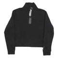 PUMA Womens Black Crew Neck M Logo Tape Zip Detail Sweatshirt