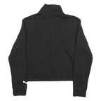 PUMA Womens Black Crew Neck M Logo Tape Zip Detail Sweatshirt
