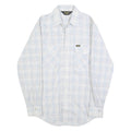 LEE Mens Blue White Check Shirt S Cotton Blend Casual Pocket Buttons