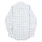 LEE Mens Blue White Check Shirt S Cotton Blend Casual Pocket Buttons