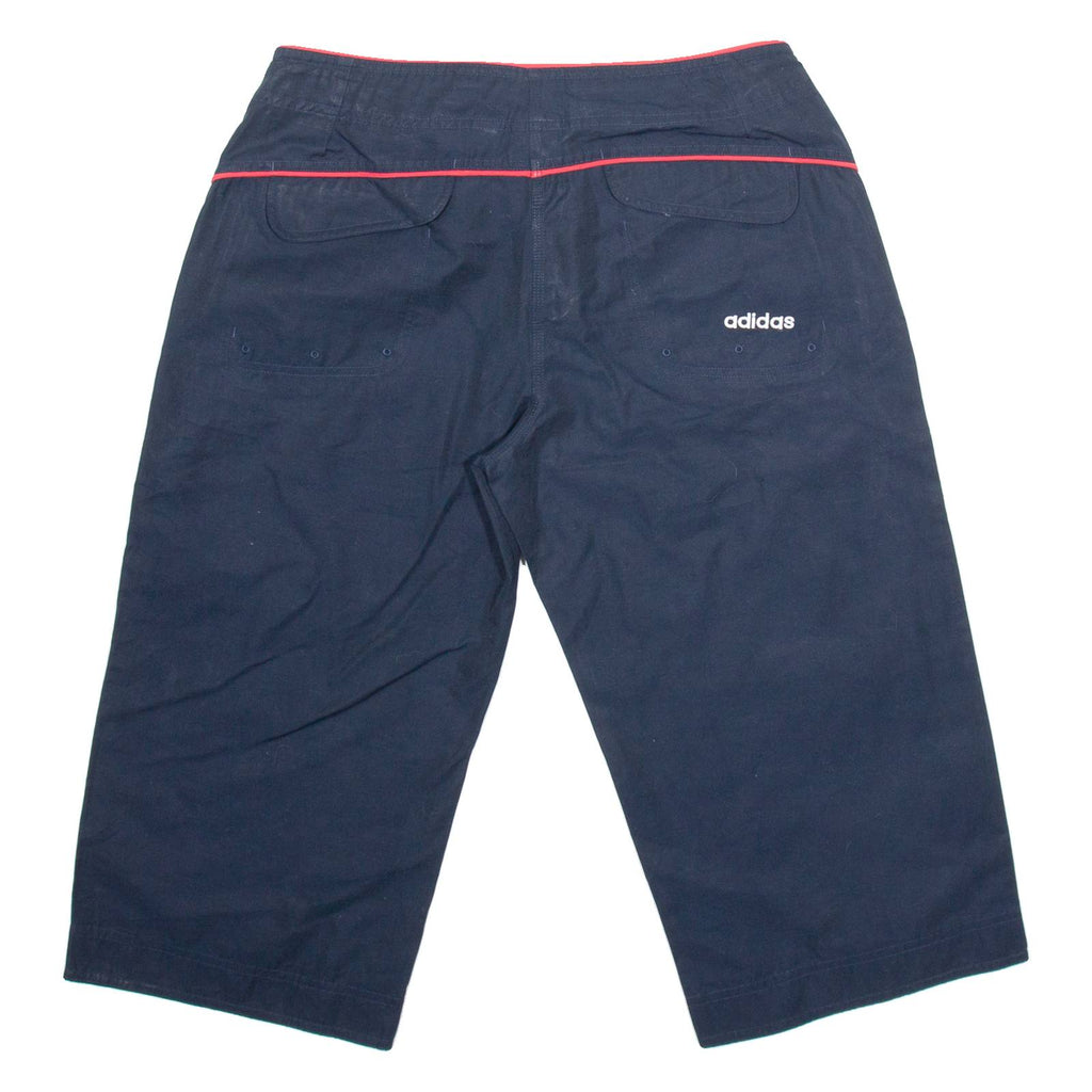 ADIDAS Womens Pedal Pushers Shorts Blue UK 12 W32