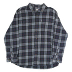 CARHARTT Mens Blue & Grey Check Shirt XL Button Down Casual Workwear Long Sleeve