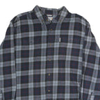 CARHARTT Mens Blue & Grey Check Shirt XL Button Down Casual Workwear Long Sleeve