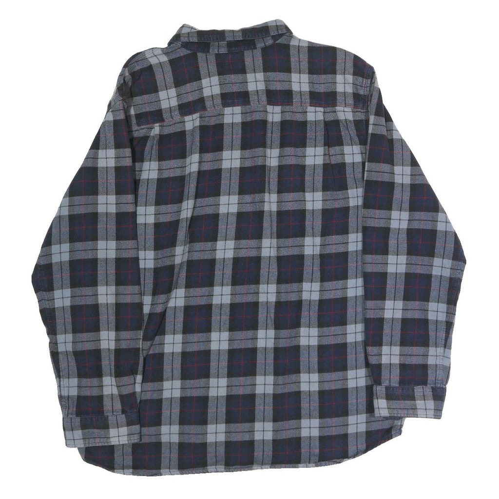CARHARTT Mens Blue & Grey Check Shirt XL Button Down Casual Workwear Long Sleeve