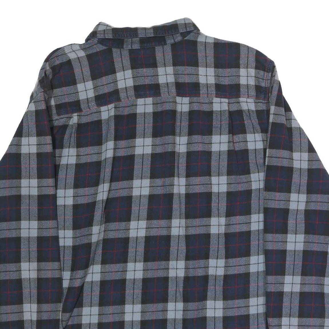 CARHARTT Mens Blue & Grey Check Shirt XL Button Down Casual Workwear Long Sleeve