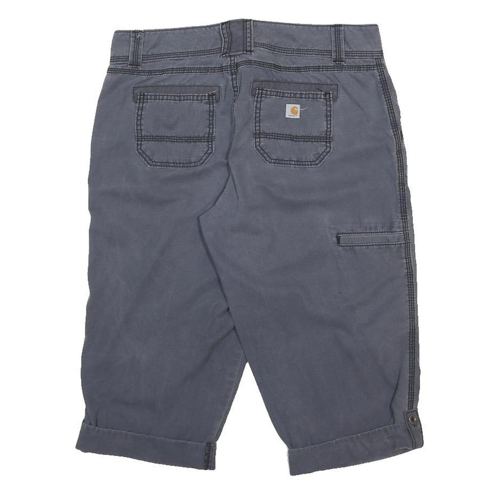 CARHARTT Womens Shorts Blue Casual Plain M W32 Workwear Button Pocket