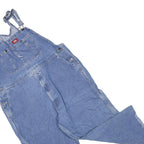 DICKIES Mens Blue Relaxed Denim Dungarees L W42 L23 Workwear Casual