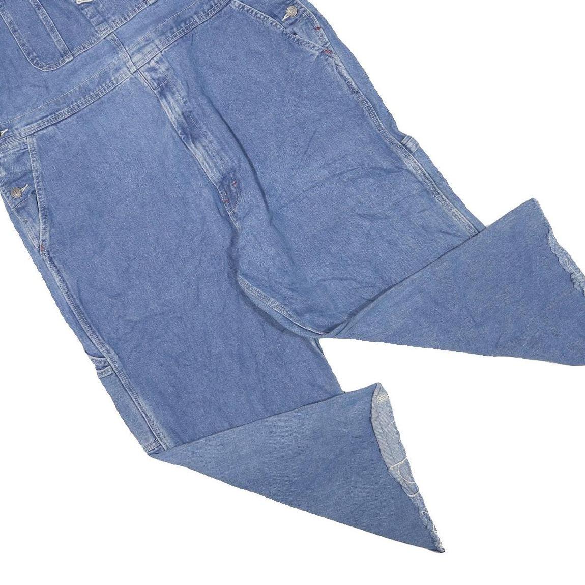 DICKIES Mens Blue Relaxed Denim Dungarees L W42 L23 Workwear Casual