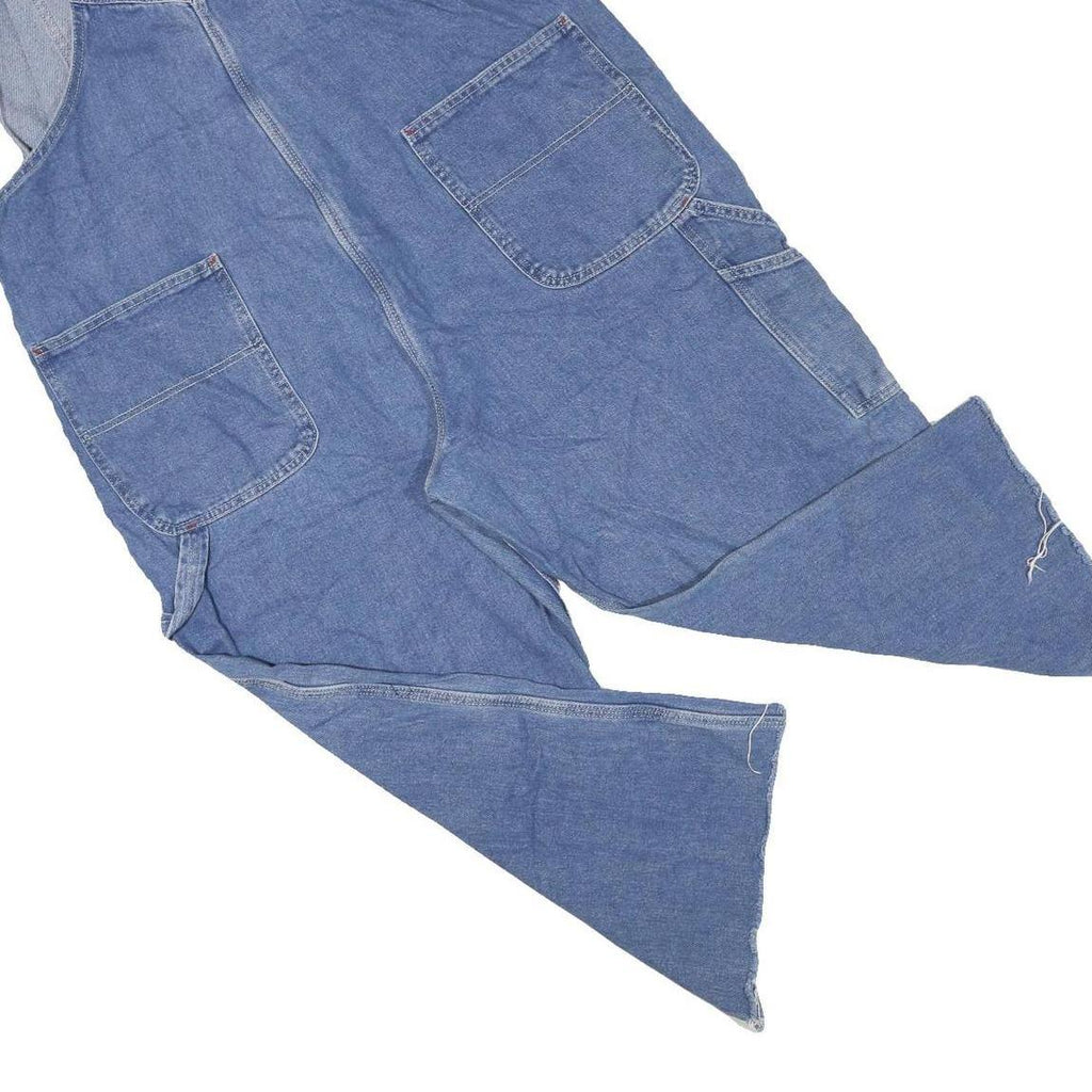 DICKIES Mens Blue Relaxed Denim Dungarees L W42 L23 Workwear Casual
