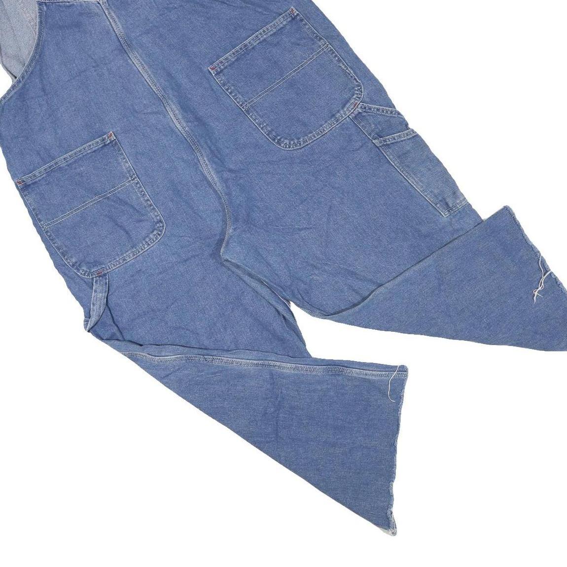 DICKIES Mens Blue Relaxed Denim Dungarees L W42 L23 Workwear Casual