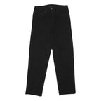 CALVIN KLEIN JEANS Womens Black Regular Straight Denim W30 L28 Button Cotton