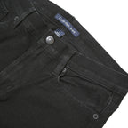 CALVIN KLEIN JEANS Womens Black Regular Straight Denim W30 L28 Button Cotton