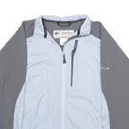 COLUMBIA Womens Light Blue & Grey Titanium Zip Jacket M Polyester Blend Outdoor