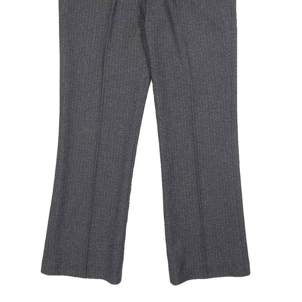 BESTN Womens Grey Regular Fit Straight Leg Trousers W28 L27 Stylish Pocket