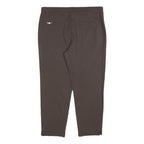 CARLA FERRONI Womens Polyester Blend Slim Brown Trousers W34 L27 Zip Closure