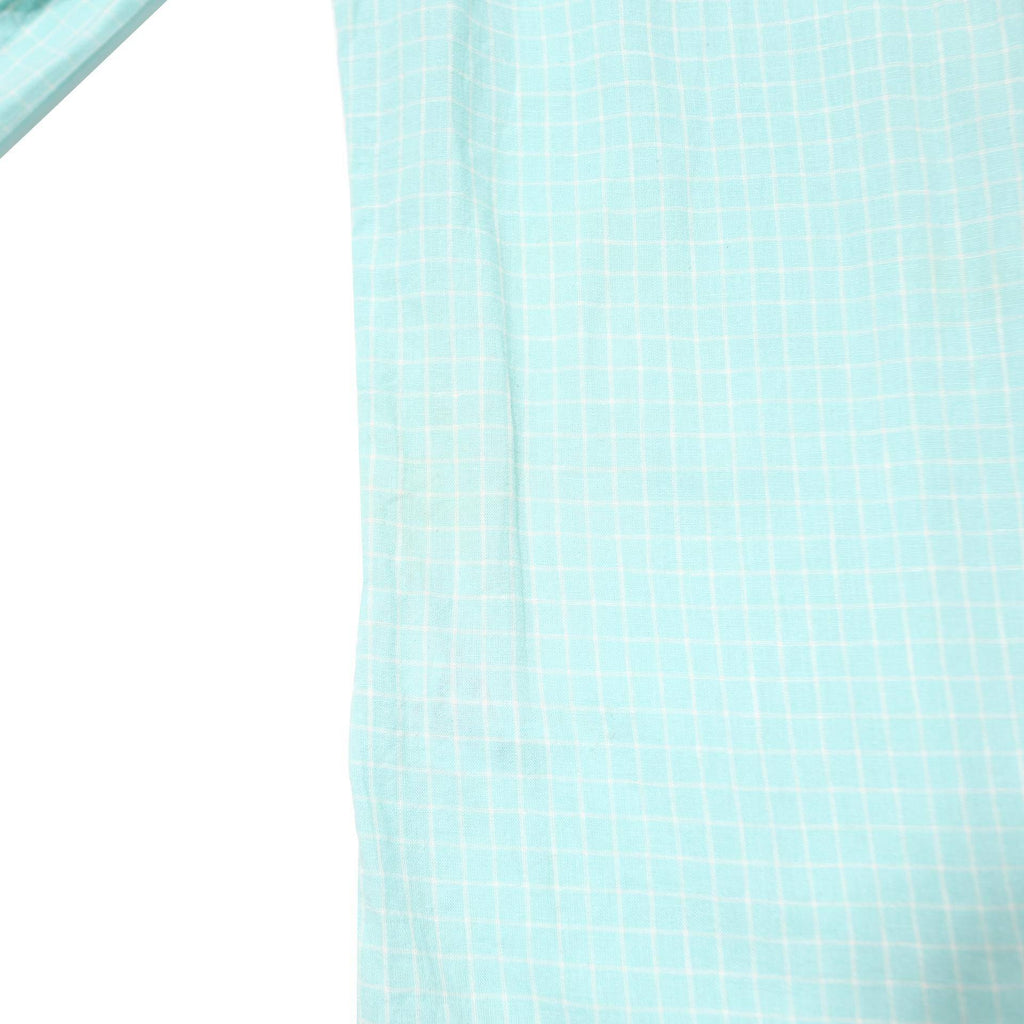TOMMY HILFIGER Mens Blue Checked Shirt L Classic Cotton Long Sleeve Button