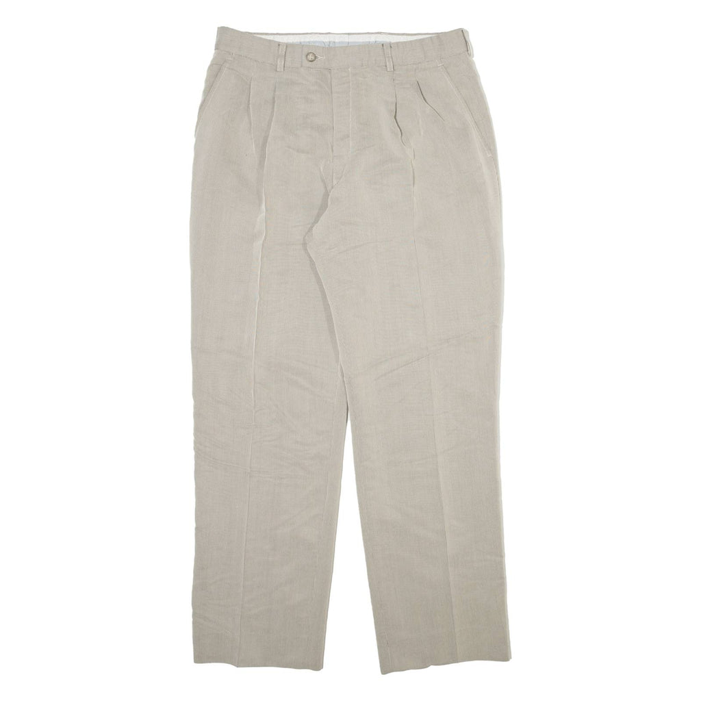 SERGIO VITTI Mens Trousers Beige Relaxed Straight W30 L28