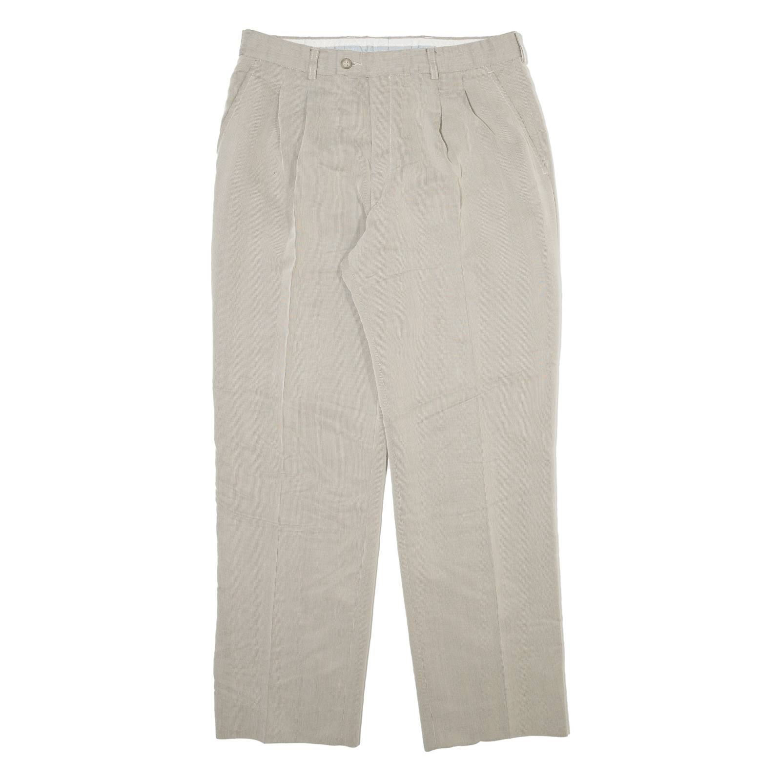 SERGIO VITTI Mens Trousers Beige Relaxed Straight W30 L28