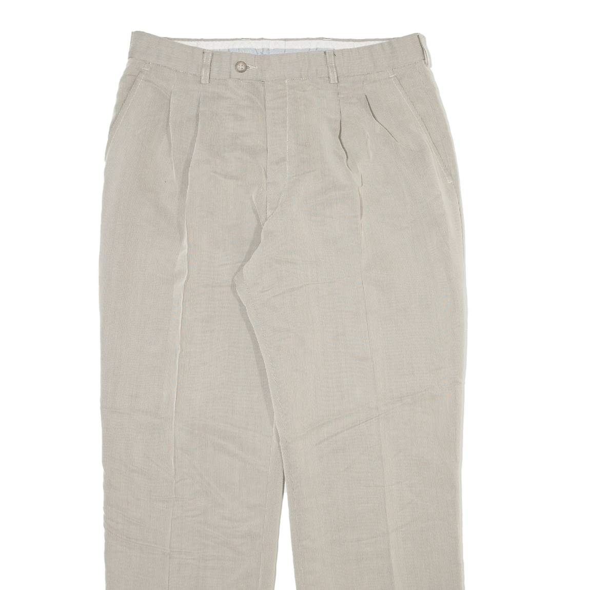 SERGIO VITTI Mens Trousers Beige Relaxed Straight W30 L28