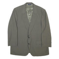 BURBERRY Mens Grey Button Jacket L Woven Classic Tailored Blazer Smart