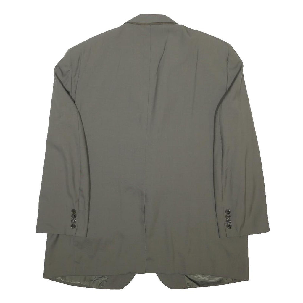 BURBERRY Mens Grey Button Jacket L Woven Classic Tailored Blazer Smart