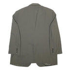 BURBERRY Mens Grey Button Jacket L Woven Classic Tailored Blazer Smart