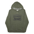 LEVI'S Mens Green Hoodie S Cotton Blend Pullover Hooded Sweatshirt