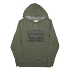LEVI'S Mens Green Hoodie S Cotton Blend Pullover Hooded Sweatshirt