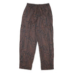 KHAADI Womens Cotton Blend Relaxed Brown Black Swirl Patterned Trousers W25 L26