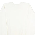 PANILL Mens White Sweatshirt L Crew Neck Cotton Blend Pullover Comfortable Basic