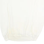 PANILL Mens White Sweatshirt L Crew Neck Cotton Blend Pullover Comfortable Basic