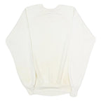 PANILL Mens White Sweatshirt L Crew Neck Cotton Blend Pullover Comfortable Basic