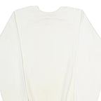 PANILL Mens White Sweatshirt L Crew Neck Cotton Blend Pullover Comfortable Basic