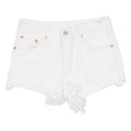 Womens Denim Shorts White Relaxed XXS W24
