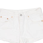 Womens Denim Shorts White Relaxed XXS W24