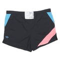 ADIDAS Womens Black Blue & Pink Casual Colourblock Shorts M W32 Polyester Blend