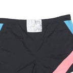 ADIDAS Womens Black Blue & Pink Casual Colourblock Shorts M W32 Polyester Blend