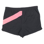 ADIDAS Womens Black Blue & Pink Casual Colourblock Shorts M W32 Polyester Blend