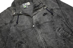 NIKE 90s Vintage Nike Challenge Court Acid Wash Womens Black Zip Jacket S