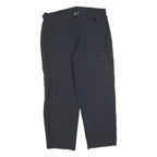 H52H Mens Polyester Blend Regular Navy Blue Trousers W34 L27 Zip Casual Outdoor