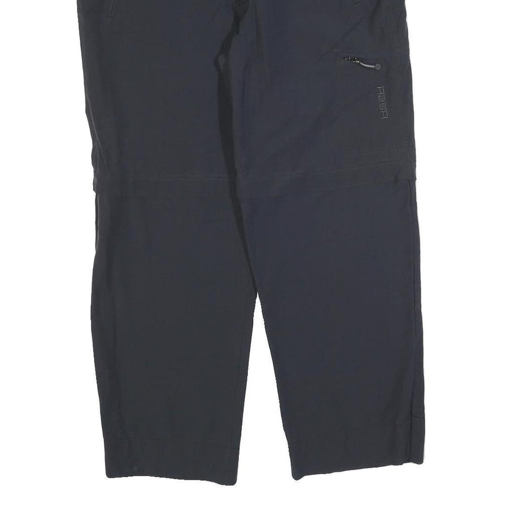 H52H Mens Polyester Blend Regular Navy Blue Trousers W34 L27 Zip Casual Outdoor