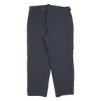 H52H Mens Polyester Blend Regular Navy Blue Trousers W34 L27 Zip Casual Outdoor