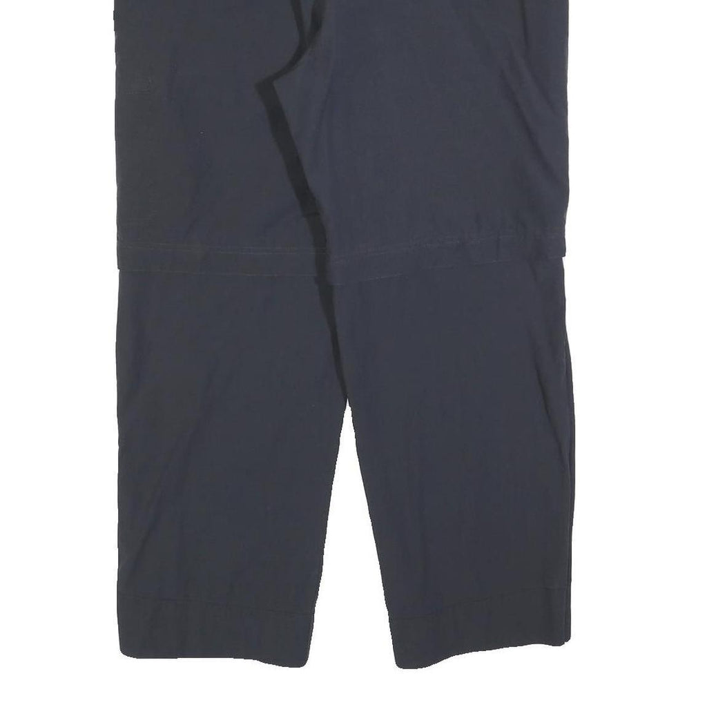 H52H Mens Polyester Blend Regular Navy Blue Trousers W34 L27 Zip Casual Outdoor